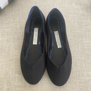 ROTHY’S The Point Black Knit Slip On Ballet Shoes Flats Rounded Toe Size W10